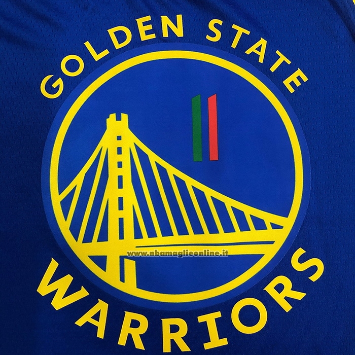 Maglia Golden State Warriors Klay Thompson #11 Icon Royal Special Mexico Edition Blu